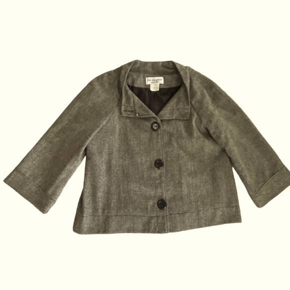 2pc Lew Magram swing coat back zipper cuffed pants - Picture 2 of 9